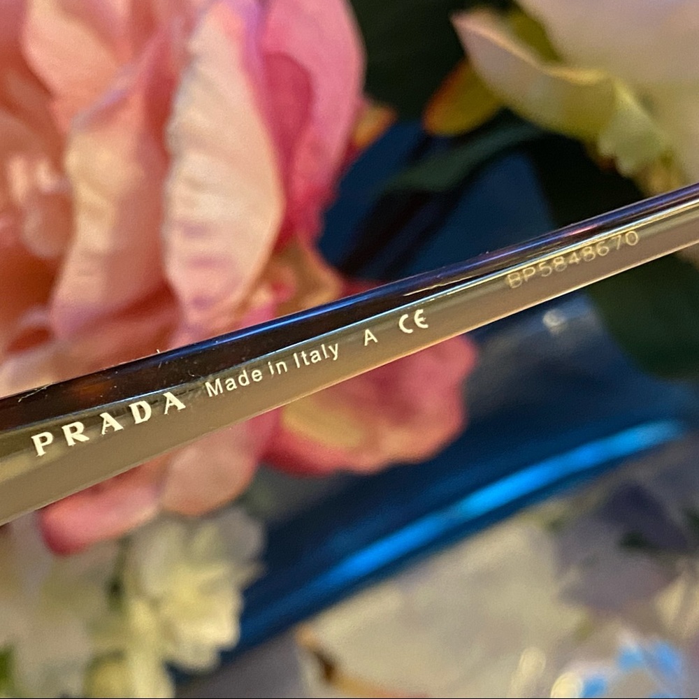 Prada Glasses 👓 Authentic 👓 Silver/Brown/Tan - Picture 7 of 11